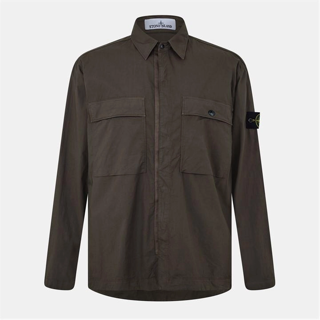 Stone Island 2 Pocket Tela Overshirt - Green